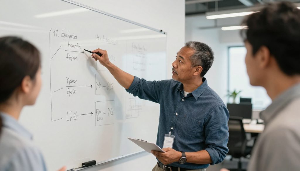 Theo at the whiteboard