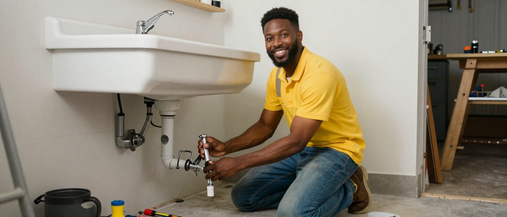 Marcus on a job in a Denver home