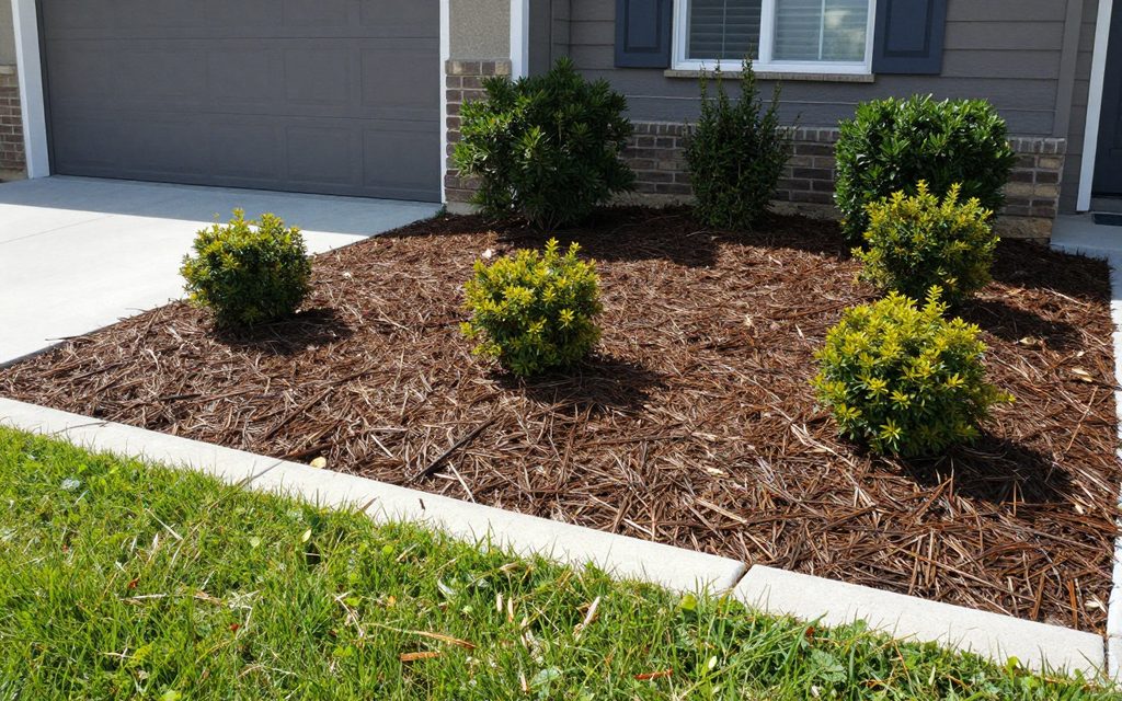 The same lawn, four weeks of service later